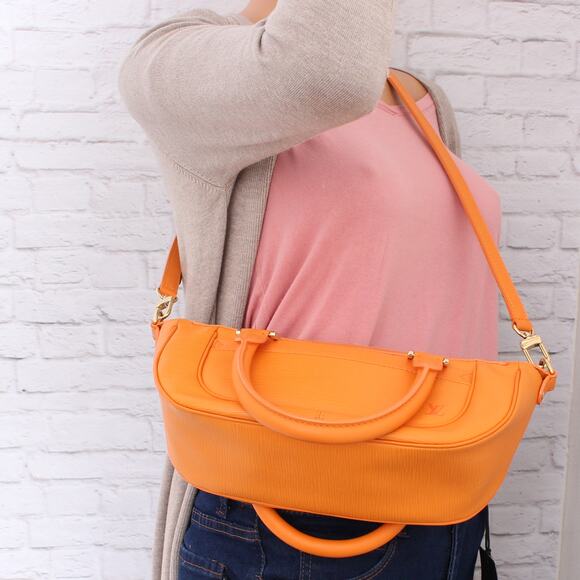 Louis Vuitton Dhanura PM Orange Epi Crossbody Leather Satchel Handbag A3593 - Picture 3 of 12